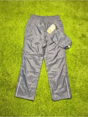 Outdoor Ventures Men's Waterproof Windproof Rain Pants Large Blue Grey NWT